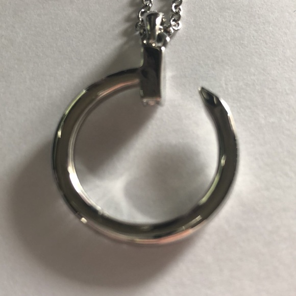 PARK LANE SILVER CRYSTAL PAVE CREST NECKLACE - Picture 7 of 9